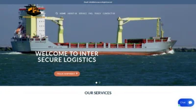 A screenshot of Intersecurelogisticss.net