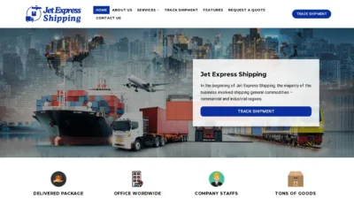 A screenshot of Jetexpressshipping.com