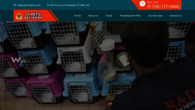 A screenshot of Jypetsdelivery.com