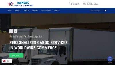 A screenshot of Kansaslogistics.online