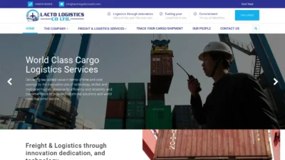 A screenshot of Lactologisticscoltd.com