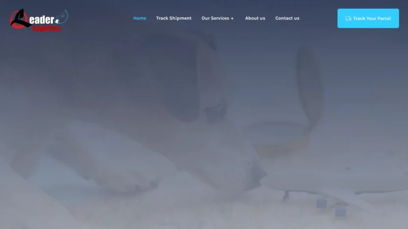 A screenshot of Leaderspetlogistics.com