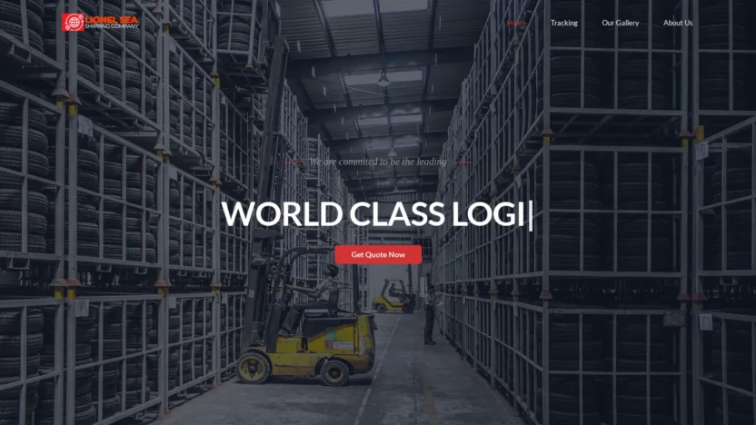 A screenshot of Lionelseashippingcompany.com