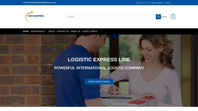 A screenshot of Logisticexpressline.com