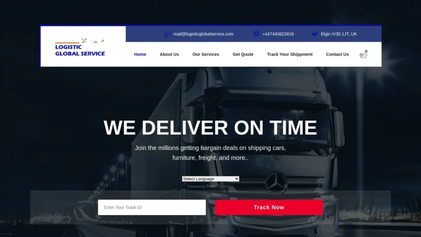 A screenshot of Logisticglobalservice.com
