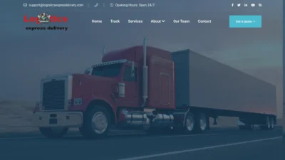 A screenshot of Logisticsexpresdelivery.com