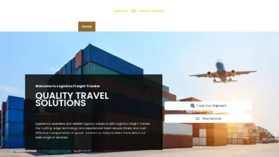 A screenshot of Logisticsfreighttracker.com