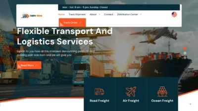 A screenshot of Logtraglobal.com