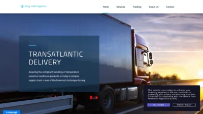 A screenshot of Longmilelogistics.com