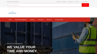A screenshot of Lukonglogistics.com