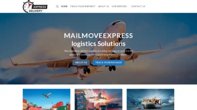 A screenshot of Mailmoveexpress.com