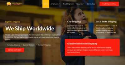 A screenshot of Mainexpresshipper.com
