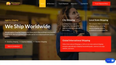 A screenshot of Mainexpressshippers.com