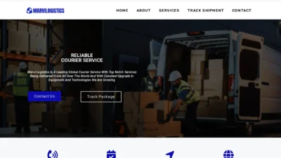 A screenshot of Marviexpresslogistics.com