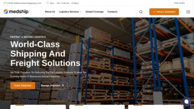 A screenshot of Mediterraneanshippingco.com