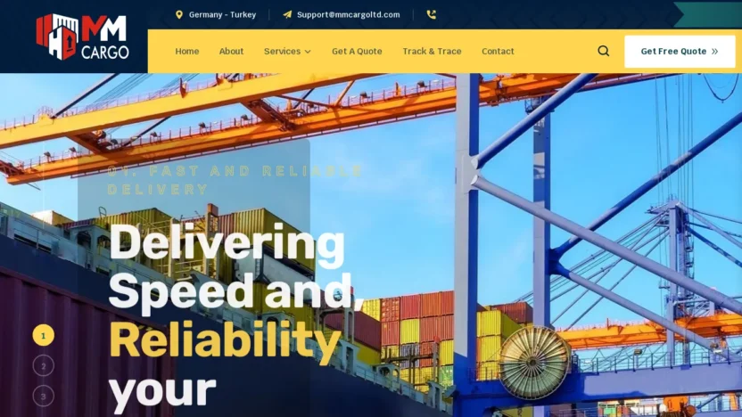 A screenshot of Mmcargoltd.com