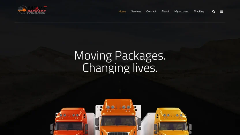 A screenshot of Movemypackages.com