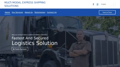 A screenshot of Multimodalexpressshippingsolutions.online