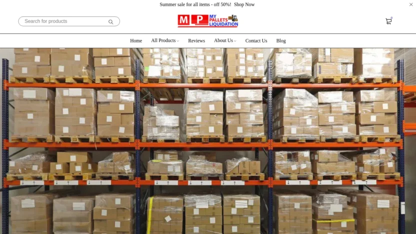 A screenshot of Myglobalpalletliquidation.com