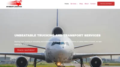 A screenshot of Mysmartlogistics.com