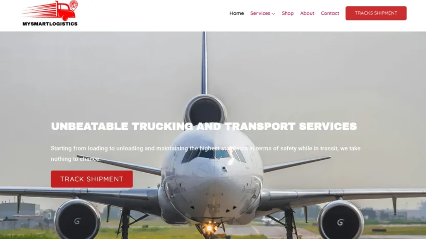 A screenshot of Mysmartlogistics.com