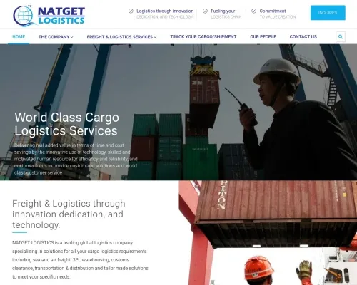 Screenshot of Scam Courier Natgetlogistic.com