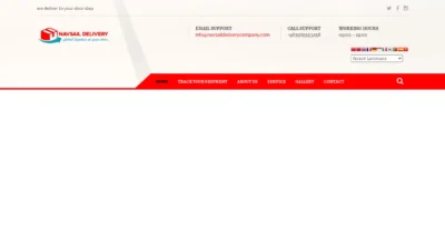 A screenshot of Navsaildeliverycompany.com