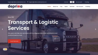 A screenshot of Noblecourierexpress.com