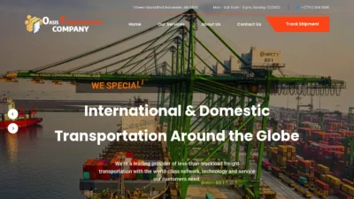 A screenshot of Oasistransportationcompany.com