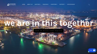 A screenshot of Oceanlinkexpressinc.com