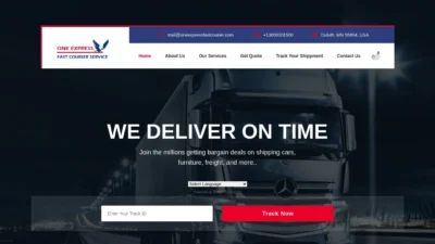 A screenshot of Oneexpressfastcourier.com