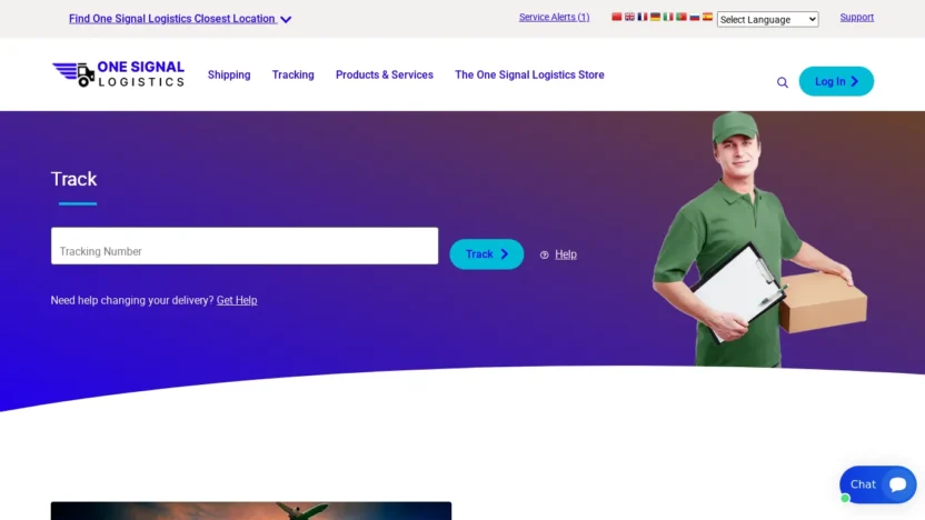 A screenshot of Onesignallogistics.com