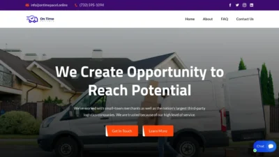 A screenshot of Ontimepacels.online
