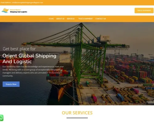 Screenshot of Scam Courier Orientglobalshippingandlogistic.com