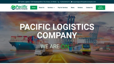 A screenshot of Pacificlogisticscompany.com