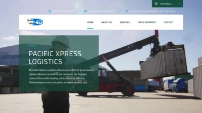 A screenshot of Pacificxpresslogistic.com