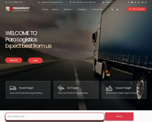 Screenshot of Scam Courier Pamountlogistics.com