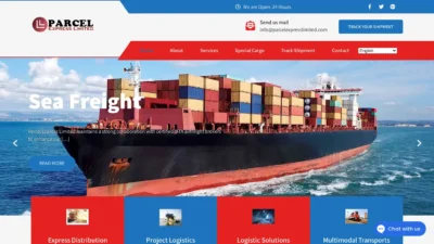 A screenshot of Parcelexpresslimited.com