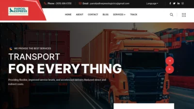 A screenshot of Parcelpathexpresslogistics.net