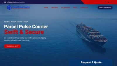 A screenshot of Parcelpulsecourier.online