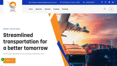A screenshot of Parcelspeedingglobalexpress.com