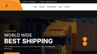 A screenshot of Parcelspoint.com