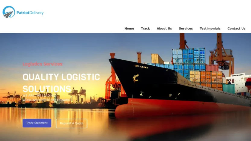 A screenshot of Patriotdeliveryservice.com