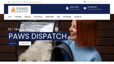 A screenshot of Pawsdispatch.com