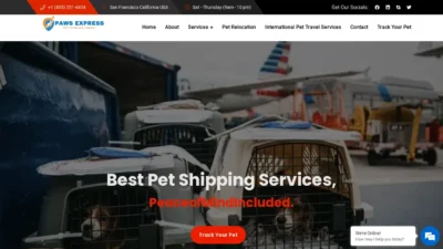 A screenshot of Pawsexpres.org