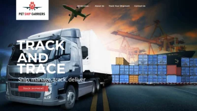 A screenshot of Petshipcarriers.com