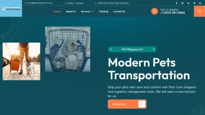 A screenshot of Petsshippersint.com