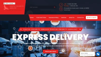 A screenshot of Postalpriorityservice.com