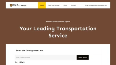 A screenshot of Postalserviceexpress.com