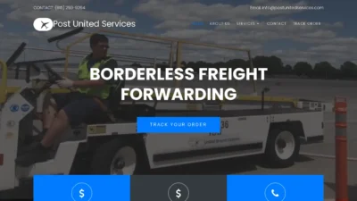 A screenshot of Postunitedservices.com
